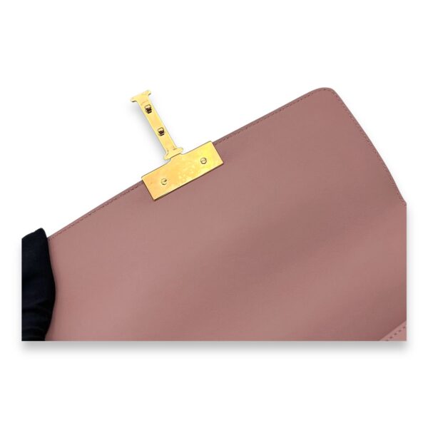 30 Montaigne Medium Pink Shoulder Bag in Calfskin, Gold hardware - Image 10