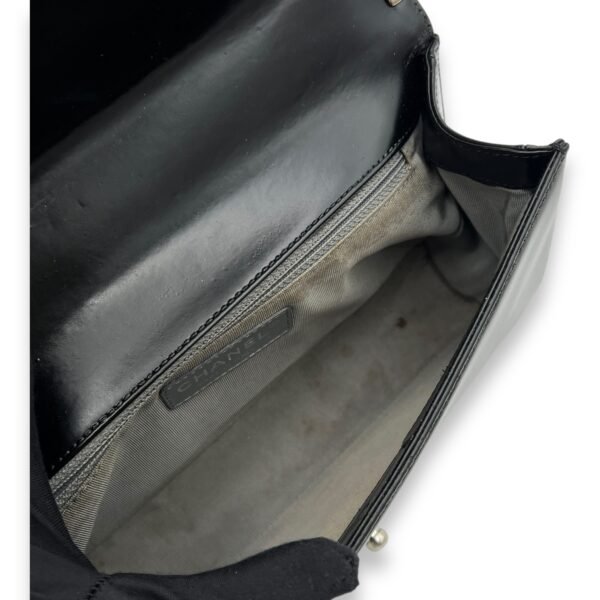 Boy Shoulder Bag Black in Calfskin, Silver hardware - Image 10