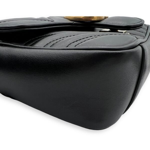 GG Marmont Shoulder Bag Mini Black in Calfskin, Gold hardware - Image 10
