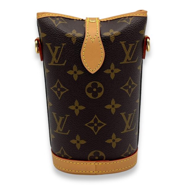 Fold Me Crossbody Bag Brown in Monogram Coated Canvas, Gold hardware - Image 2