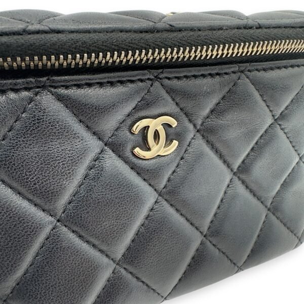CC Vanity Bag Black in Lambskin, Gold hardware - Image 14