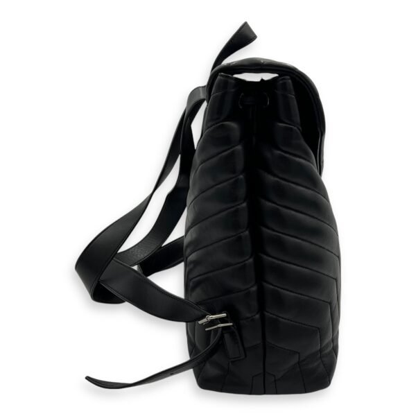 Loulou Backpack Black in Calfskin, Silver hardware - Image 3