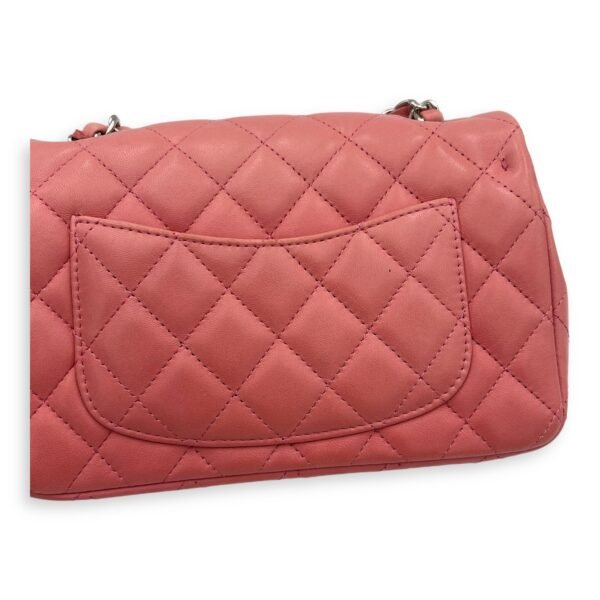 Classic Shoulder Bag Mini Rectangle Pink in Lambskin, Gold hardware - Image 13