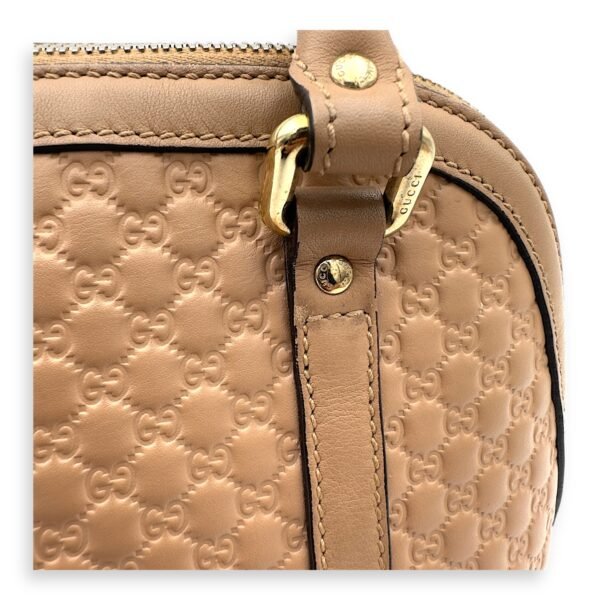 Dome Top Handle Bag Beige in Calfskin, Gold hardware - Image 6
