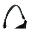 Gancini Black Shoulder Bag in Calfskin, Silver hardware - Image 7