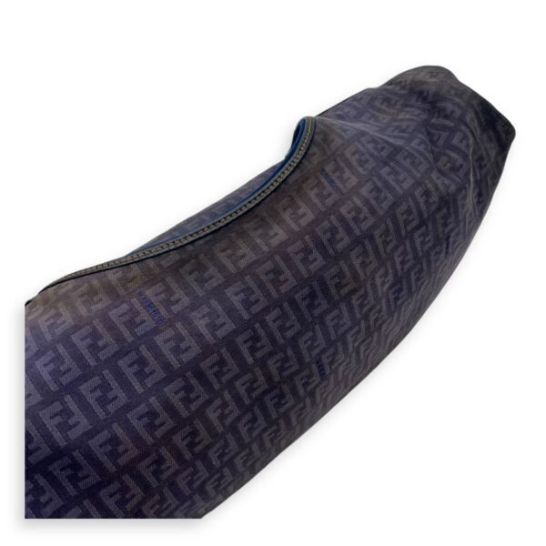 FF Zucca Shoulder Bag Blue in Jacquard, Gold hardware - Image 10
