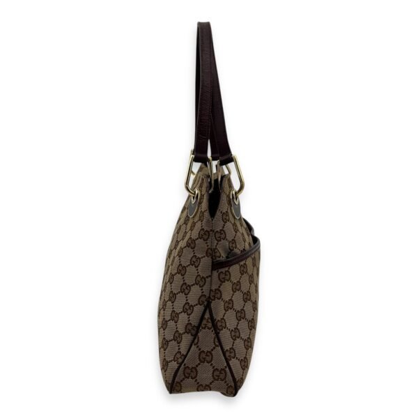 GG Shoulder Bag Brown in Canvas, Gold hardware - Image 4