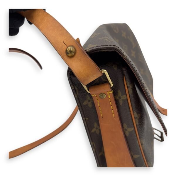 Cartesiere Crossbody Bag Brown in Monogram Coated Canvas, Gold hardware - Image 10