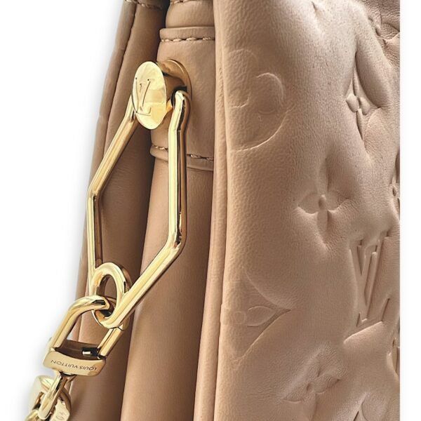 Coussin Beige Crossbody Bag in Calfskin, Gold hardware - Image 10