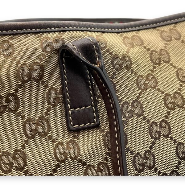 GG Tote Bag Brown in Canvas, Gold hardware - Image 11