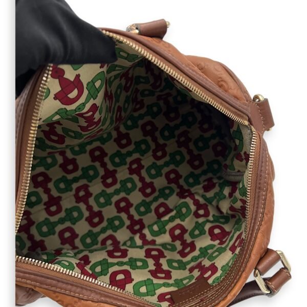 Guccissima Top Handle Bag Brown in Calfskin, Gold hardware - Image 10