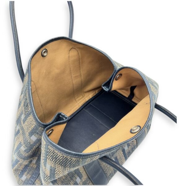 Garden Party 36 Blue Tote Bag in Tweed, Silver hardware - Image 10