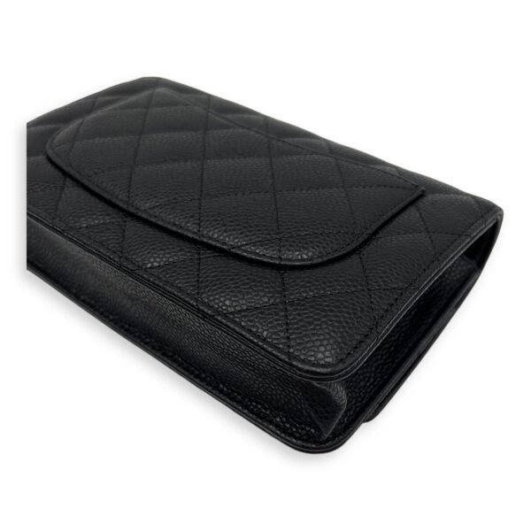 CC Wallet On Chain Black in Caviar Leather, Silver hardware - Image 26