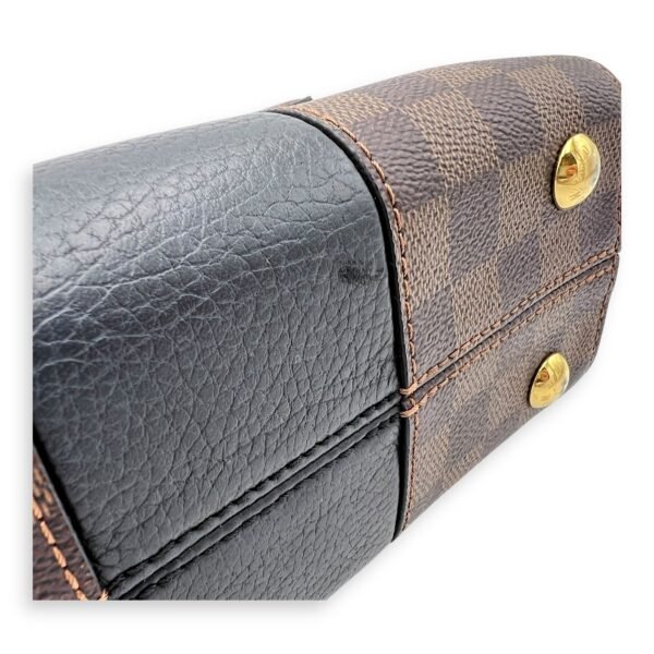 Bondstreet BB Brown Top Handle Bag in Coated Canvas, Gold hardware - Image 10