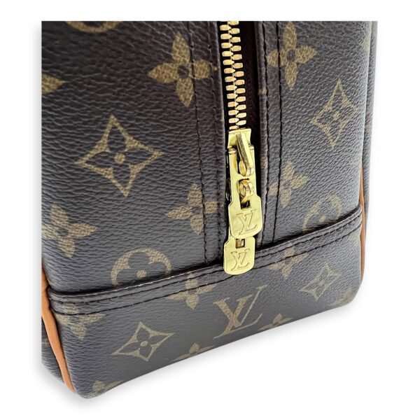 Deauville MM Brown Top Handle Bag in Monogram Coated Canvas, Gold hardware - Image 10