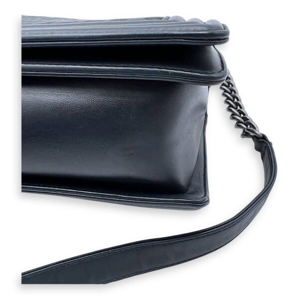 Boy Shoulder Bag Black in Lambskin, Gold hardware - Image 10
