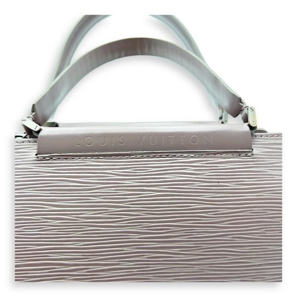 Figari Shoulder Bag Grey in Epi Leather, Silver hardware - Image 10