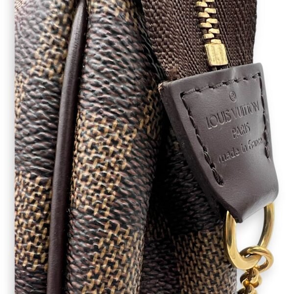 Eva Crossbody Bag Brown in Coated Canvas, Gold hardware - Image 10