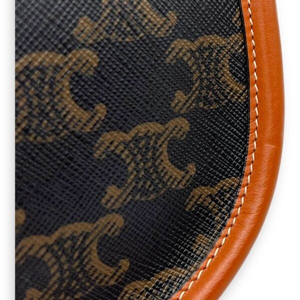 Folco Shoulder Bag Brown in Coated Canvas, Gold hardware - Image 10