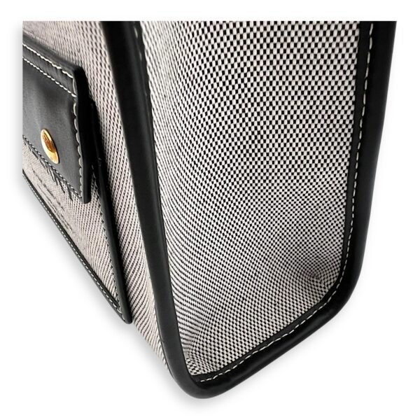 Freya Top Handle Bag Mini Black in Canvas, Gold hardware - Image 10