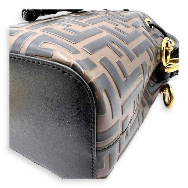 Mon Tresor Bucket Bag Brown in Calfskin, Gold hardware - Image 10