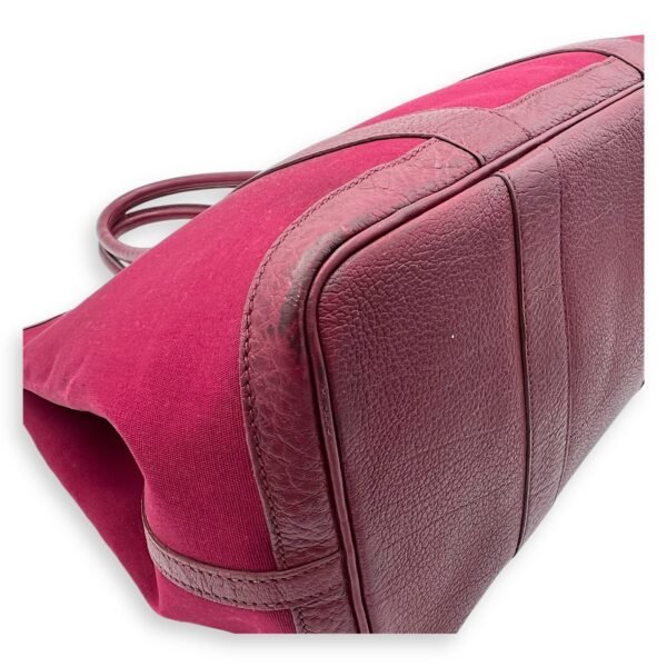Garden Party 36 Rouge Imperial Top Handle Bag in Canvas, Silver hardware - Image 10
