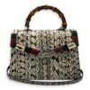 Lilith Top Handle Bag White in Python Leather, Silver hardware - Image 10