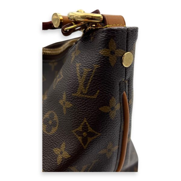 Sully MM Brown Top Handle Bag in Monogram Coated Canvas, Gold hardware - Image 9