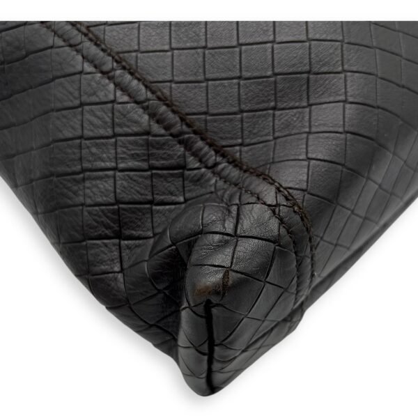 Intrecciato Brown Crossbody Bag in Lambskin, Gunmetal hardware - Image 10
