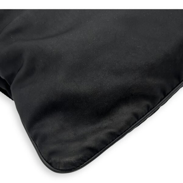 Logo Crossbody Bag Black in Nylon, Silver hardware - Image 10