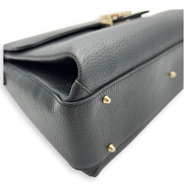 Interlocking G Top Handle Bag Black in Calfskin, Silver hardware - Image 10