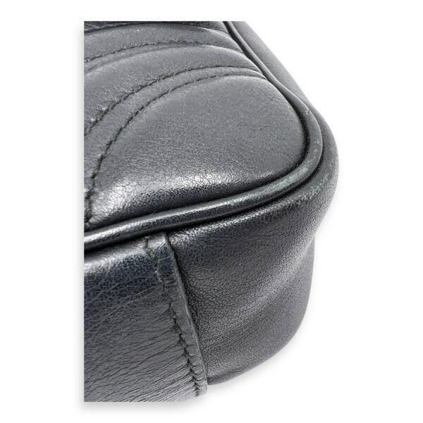 GG Marmont Mini Black Shoulder Bag in Calfskin, Gold hardware - Image 10