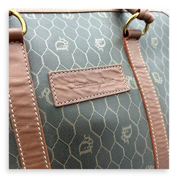 Honeycomb  Top Handle Bag Brown in Coated Canvas, Gold hardware - Image 10