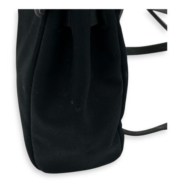 Herbag A Dos 31 Black Backpack in Canvas, Silver hardware - Image 8