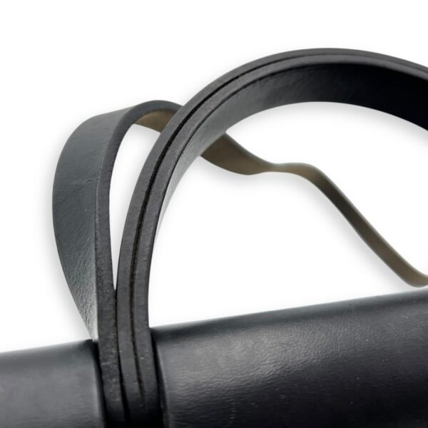 Herbag 31 Black Top Handle Bag in Canvas, Silver hardware - Image 10