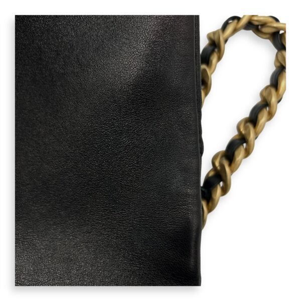 C19 Maxi Black Shoulder Bag in Lambskin, Mixed hardware - Image 8