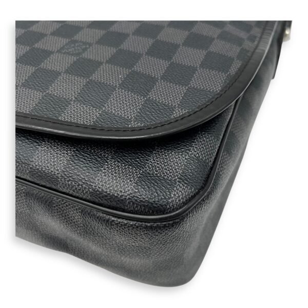 Daniel Messenger MM Graphite in Coated Canvas, Silver hardware - Image 14