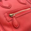 Luggage Top Handle Bag Micro Red in Calfskin, Gold hardware - Image 10