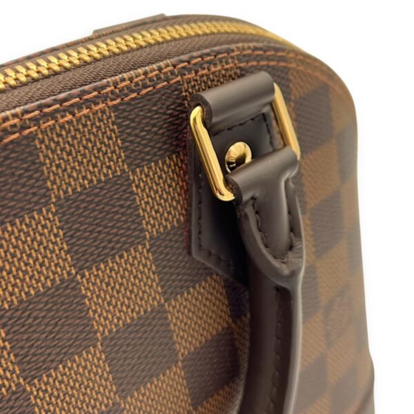 Alma Top Handle Bag BB Brown in Coated Canvas, Gold hardware - Image 10