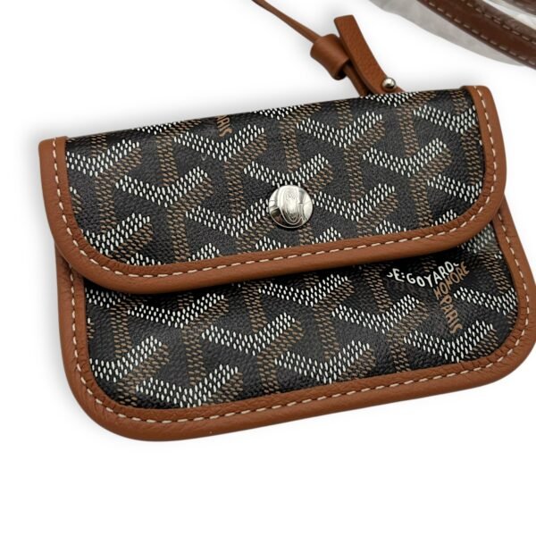 Anjou Top Handle Bag Black in Coated Canvas, Silver hardware - Image 10