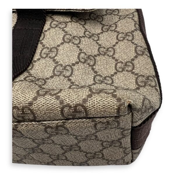 GG Supreme Messenger Brown in Coated Canvas, Silver hardware - Image 8