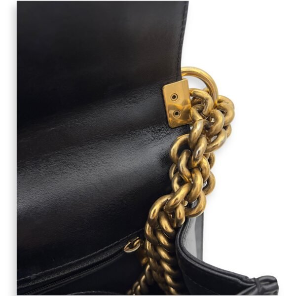 Boy Large Shoulder bag in Lambskin, Gold Hardware - Image 10