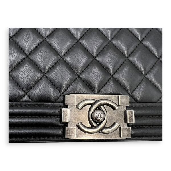 Boy Large Crossbody bag in Lambskin, Ruthenium Hardware - Image 8