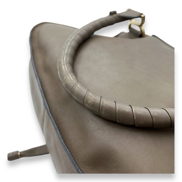 Marcie Shoulder Bag Grey in Calfskin, Light Gold hardware - Image 10