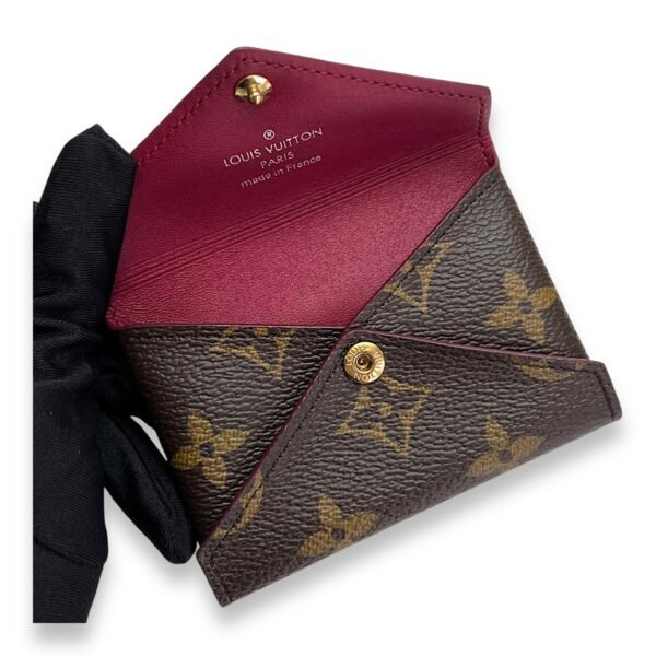 Kirigami Pouch Brown in Monogram Coated Canvas, Gold hardware - Image 11