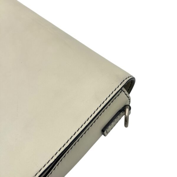J'adior White Crossbody Bag in Calfskin, Silver hardware - Image 15