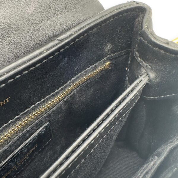 Loulou Toy Black Crossbody Bag in Calfskin, Gold hardware - Image 9