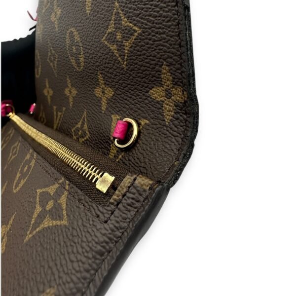 Christmas Animation Pochette Wallet On Chain Brown in Monogram Coated Canvas, Gold hardware - Image 9