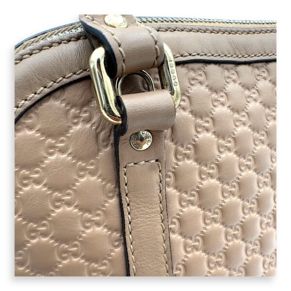 Dome Top Handle Bag Beige in Calfskin, Gold hardware - Image 15