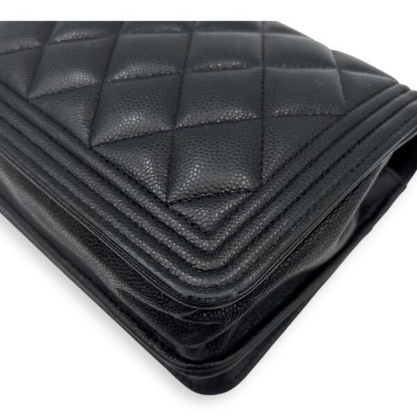 Boy Wallet On Chain Black in Caviar Leather, Gold hardware - Image 12